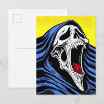叫ぶ地獄の骷髅ポップアート ホーデッドホラー