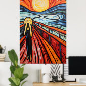 叫ぶ女性 ポスター (ホームオフィス)