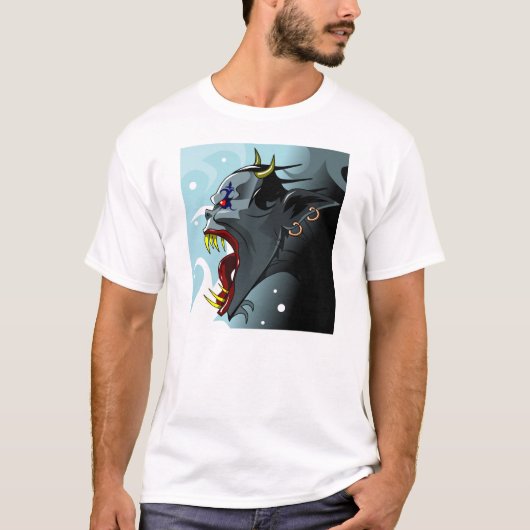 叫ぶ悪魔Tシャツ Tシャツ (正面)
