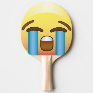 叫ぶ悲しい破損Emojiは卓球ラケットに直面します 卓球ラケット