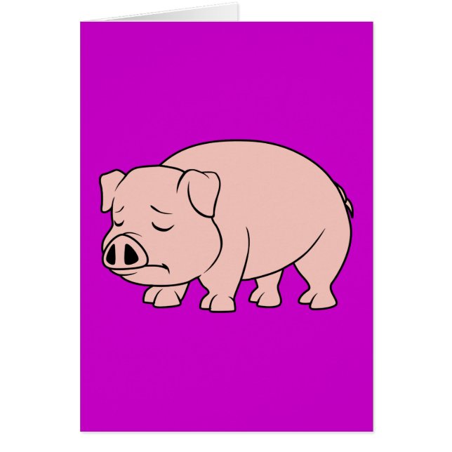 叫ぶ泣くピンクのコブタの国民のブタ日 (正面)