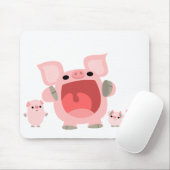 叫ぶ漫画のブタのマウスパッド:) マウスパッド (マウス)