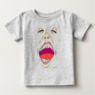 「叫ぶ」乳児オーガニッククリーパー ベビーTシャツ