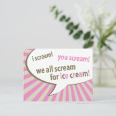叫ぶ!叫ぶ!アイスクリームを叫ぶ ポストカード (スタンド正面)