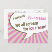 叫ぶ!叫ぶ!アイスクリームを叫ぶ ポストカード (正面/裏面)