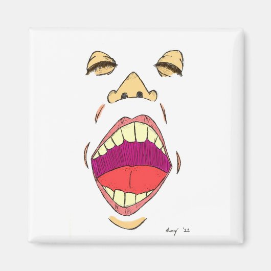 「叫ぶ」磁石 マグネット (正面)