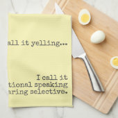 叫んでないおもしろい引用文 キッチンタオル (四つ折り)