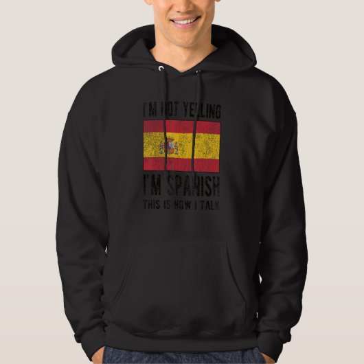 叫んでない私はスペインスペインの国旗のルーツスペインの パーカ (正面)
