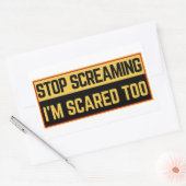 叫ストップび過ぎる 長方形シール (封筒)