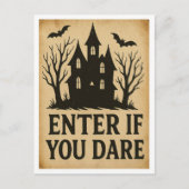 召しませ、もし勇気があるなら ヴィンテージ・ハロウィン ポストカード (正面)