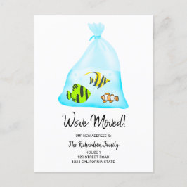 可おもしろい愛い熱帯魚イラストレーション 案内ポストカード