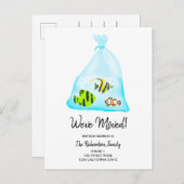 可おもしろい愛い熱帯魚イラストレーション 案内ポストカード (正面/裏面)