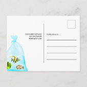 可おもしろい愛い熱帯魚イラストレーション 案内ポストカード (裏面)