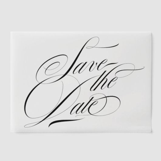 可動の書道フォトオーバーレイ日付を保存 ベラム紙招待状 (正面)