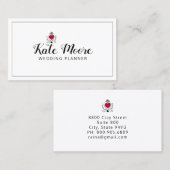 可動ハートウィングウェディングプランナースクリプトタイプ 名刺 (正面/裏面)