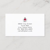 可動ハートウィングウェディングプランナースクリプトタイプ 名刺 (裏面)