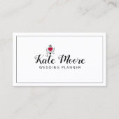 可動ハートウィングウェディングプランナースクリプトタイプ 名刺 (正面)