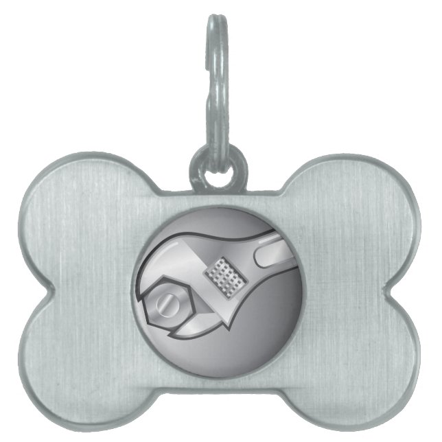 可動レンチのベクトルナットのボルト ペットネームタグ (正面)