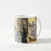 可哀想に、女性! 国の歩行の間の失望 コーヒーマグカップ (正面右)