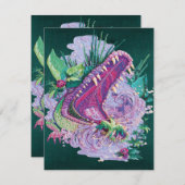 可塑化アートワニ、恋人ギフト、ヴィンテージギフト 招待状 (正面/裏面)