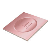 可変テンプレートモノグラムエレガントバラ金ゴールド タイル (側面)