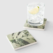 可変型モンステラ植物植物学 ストーンコースター (横)