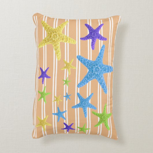 可変性の背景色のヒトデ アクセントクッション (裏面(縦))
