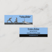 可変性Pilatesのインストラクターの名刺色 スキニー名刺 (正面/裏面)