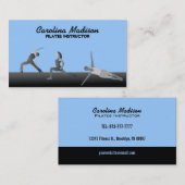 可変性Pilatesのインストラクターの名刺色 名刺 (正面/裏面)