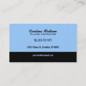 可変性Pilatesのインストラクターの名刺色 名刺 (裏面)