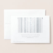 可変点々のある銀箔ストライプ品 箔カード (裏面封筒付き)
