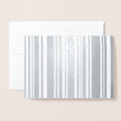 可変点々のある銀箔ストライプ品 箔カード (封筒付き正面)