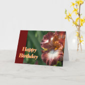 可変虹彩誕生日カード カード (黄色い花)