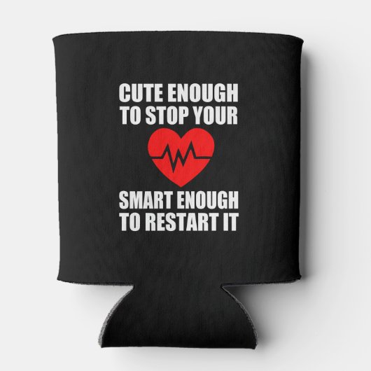 可愛いあなたのストップハート、おもしろいナースはco 缶クーラー (裏面)