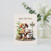 可愛いあなたのテキストコーヒーショップを追加 ポストカード (スタンド正面)