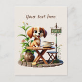 可愛いあなたのテキストコーヒーショップを追加 ポストカード (正面)