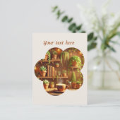 可愛いあなたのテキストコーヒーショップを追加 ポストカード (スタンド正面)