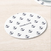 可愛いいかり ラウンドペーパーコースター (アングル)