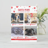 可愛いいけなか素敵な4つのペットのクリスマスフォト シーズンカード (スタンド正面)