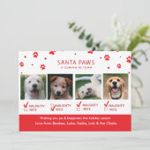 可愛いいけなか素敵な4犬のクリスマスフォト シーズンカード (スタンド正面)