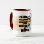 可愛いいけな猫ユーモア引用文キティ猫グラフィック マグカップ (正面左)