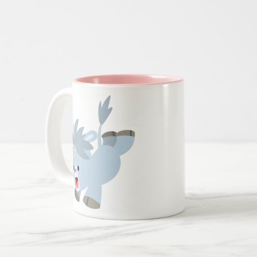 可愛いいたずら好き漫画ベビーユニコーンマグ ツートーンマグカップ (正面左)