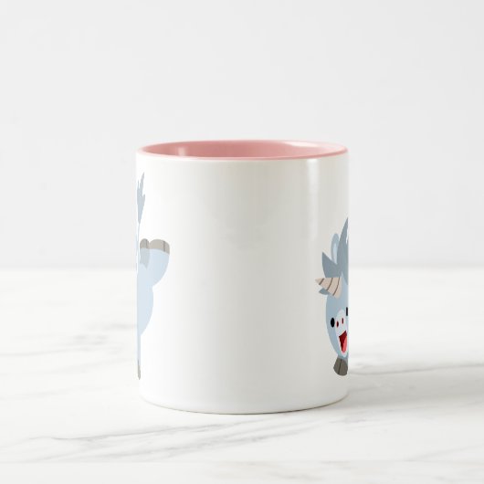 可愛いいたずら好き漫画ベビーユニコーンマグ ツートーンマグカップ (中央)