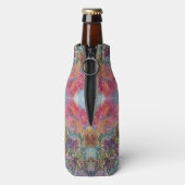 可愛いおしゃれな花の庭の水彩画 ボトルクーラー (ボトル裏面)