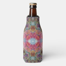 可愛いおしゃれな花の庭の水彩画 ボトルクーラー