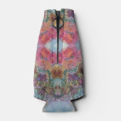 可愛いおしゃれな花の庭の水彩画 ボトルクーラー (裏面)