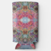 可愛いおしゃれな花の庭 水彩画 スリム缶クーラー (裏面)