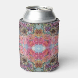 可愛いおしゃれな花の庭 水彩画 缶クーラー
