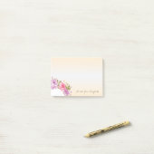 可愛いおしゃれな花柄 - オリジナルデザイン ポストイット (デスク上)
