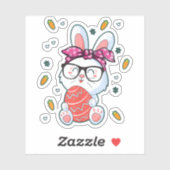 可愛いおたくイースターデイバニーおもしろいラビットグラフィック シール (シート)